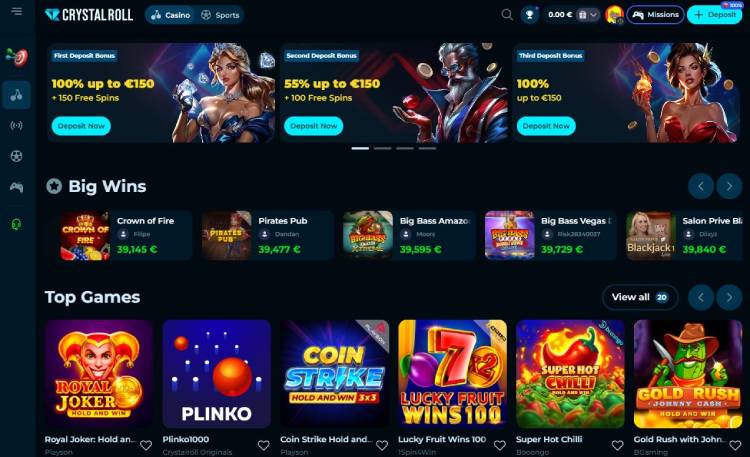 Crystalroll, online casino bonus